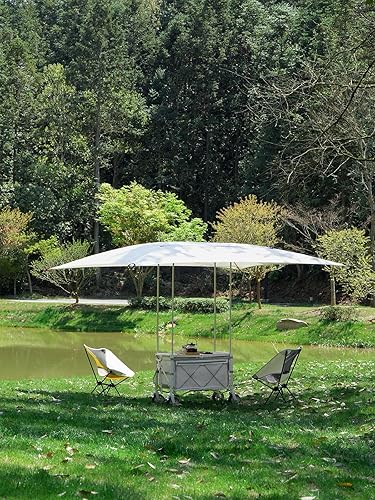 Miniatura 7 de ONEFOREST Silla de camping, silla portátil plegable para mochilero para campamento de playa, senderismo, deportes al aire libre, color beige