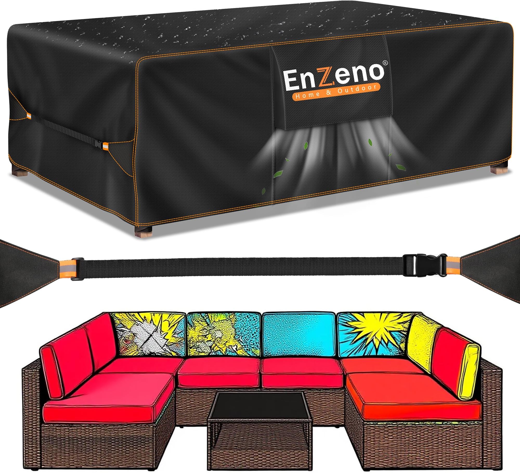 Garden Furniture Covers Waterproof for Table Chair Set,300x250x100cm