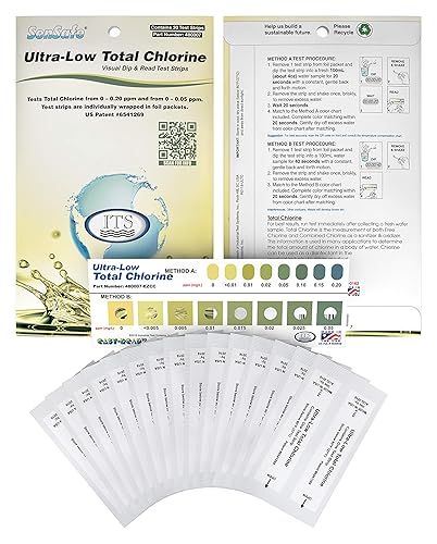 Miniatura 3 de Industrial Test Systems SenSafe 480007 Tira de prueba de cloro total, rango ultra bajo, tiempo de prueba de 40 segundos, rango de 0-0.2 mg/L