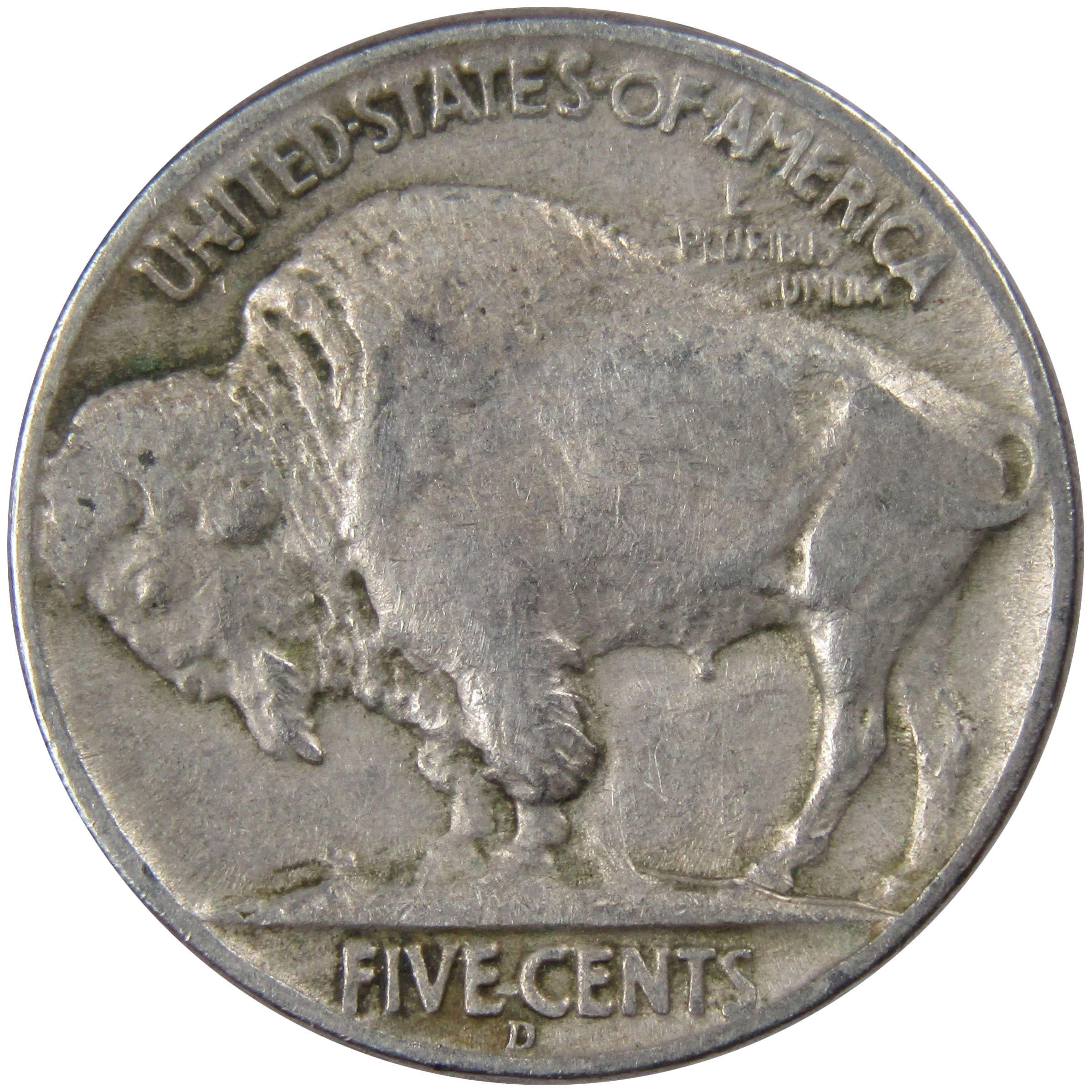 1937 D Indian Head Buffalo Nickel 5 Cent Piece VF Very Fine 5c US