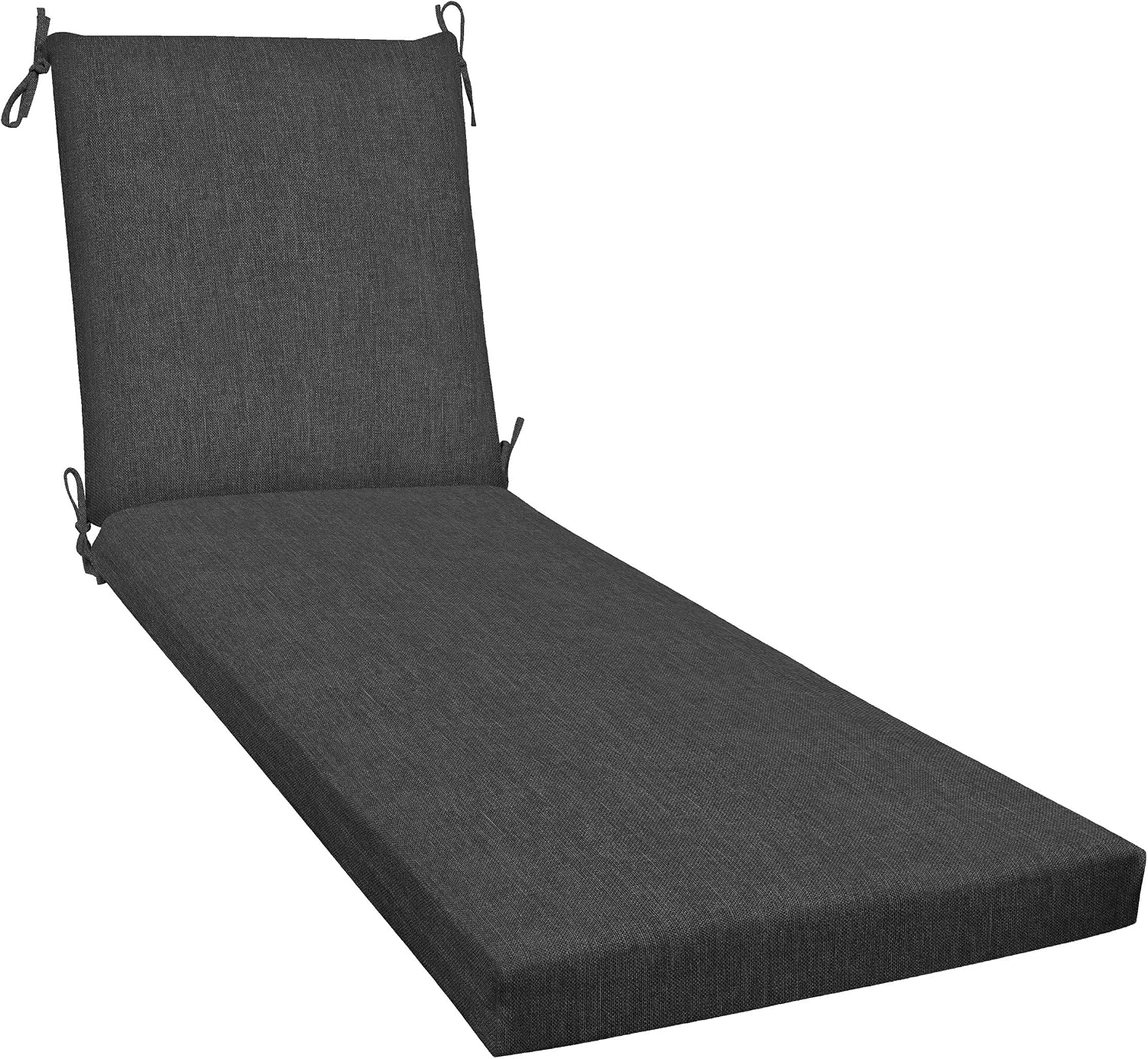 Outdoor Textured Solid Charcoal Grey Chaise
