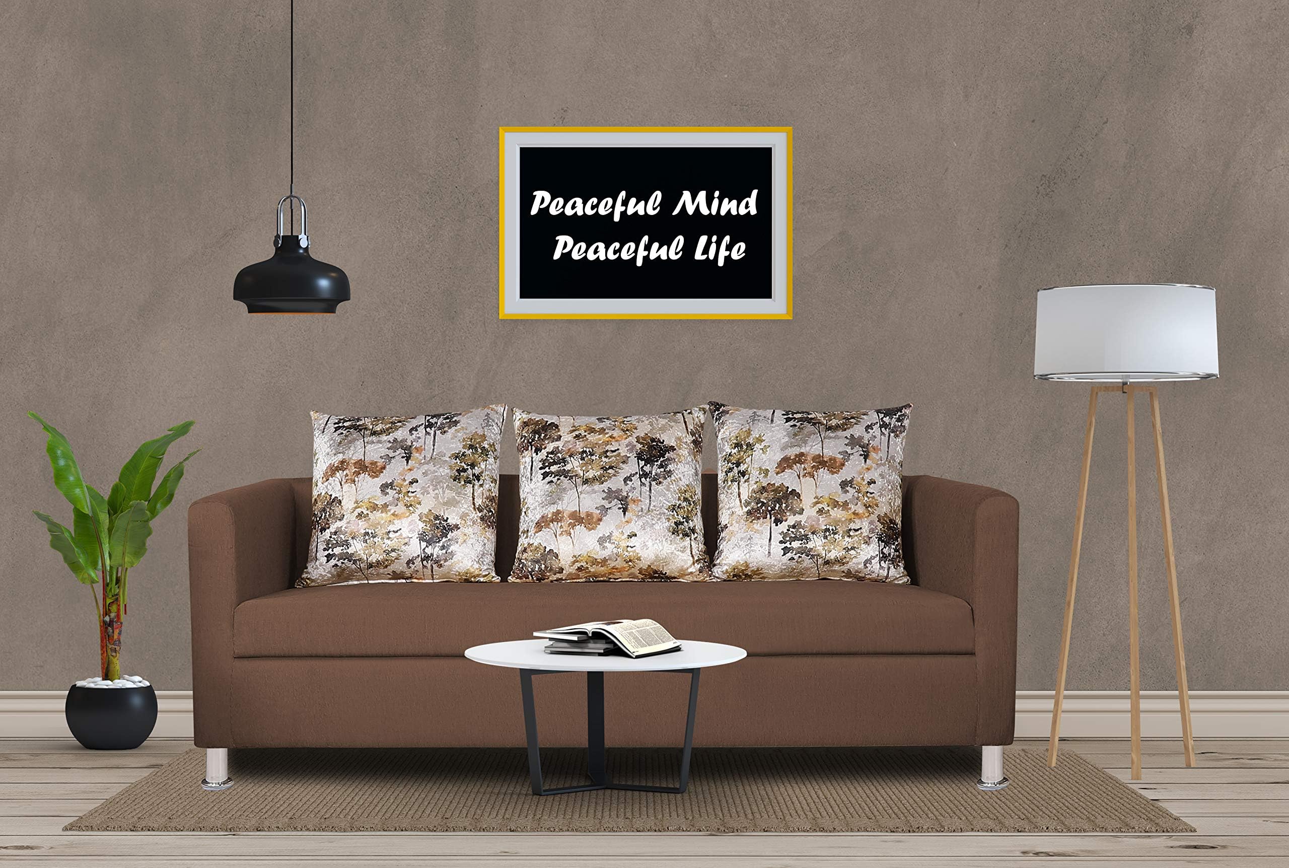 Adorn India Alita 3 Seater Compact Sofa (Camel)