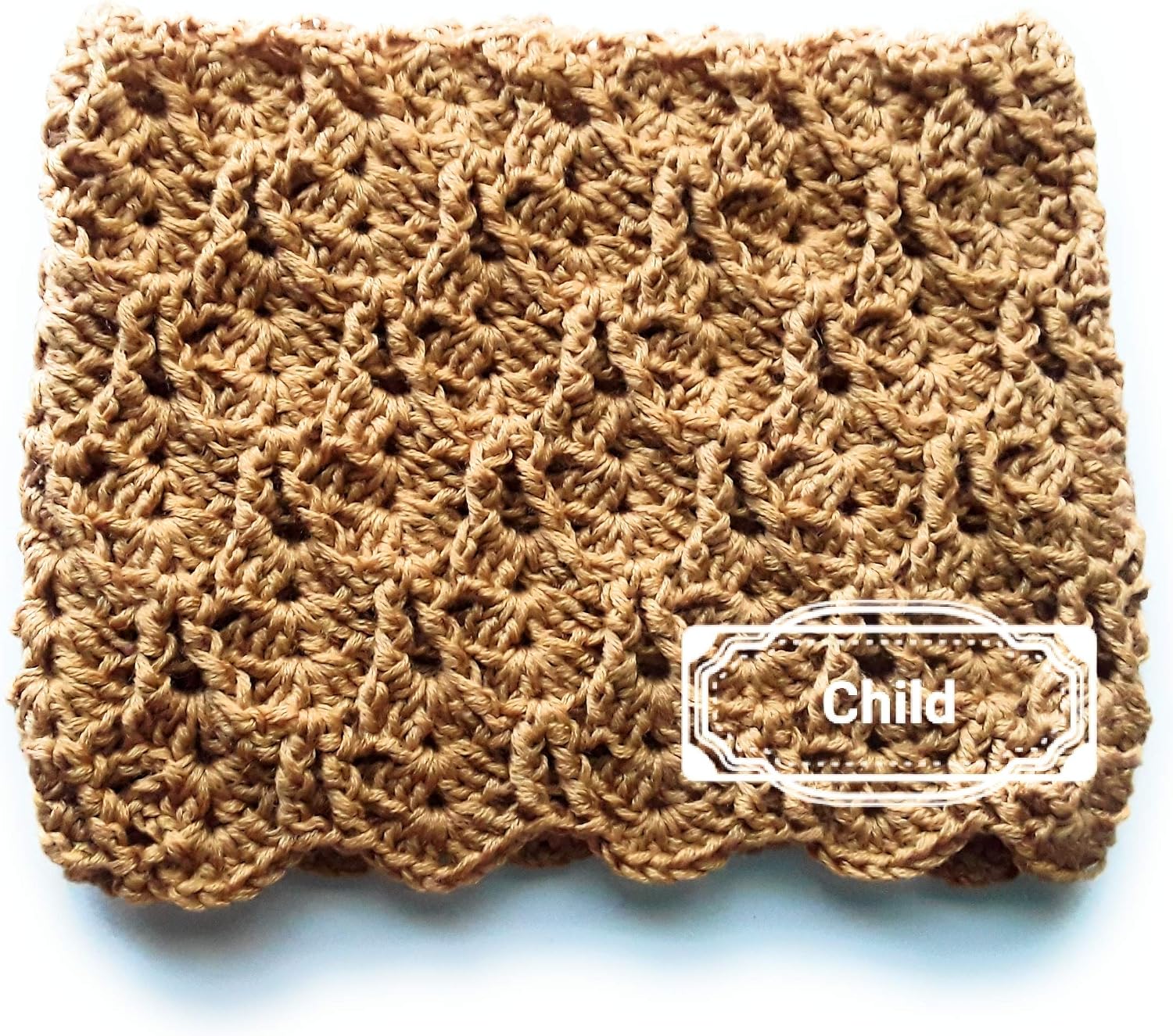 Gold neck warmer, Cowl golden brown wool merino blend adult child gift