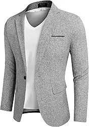 Blazer masculino casual jaqueta slim fit um botão negócios esportes casacos