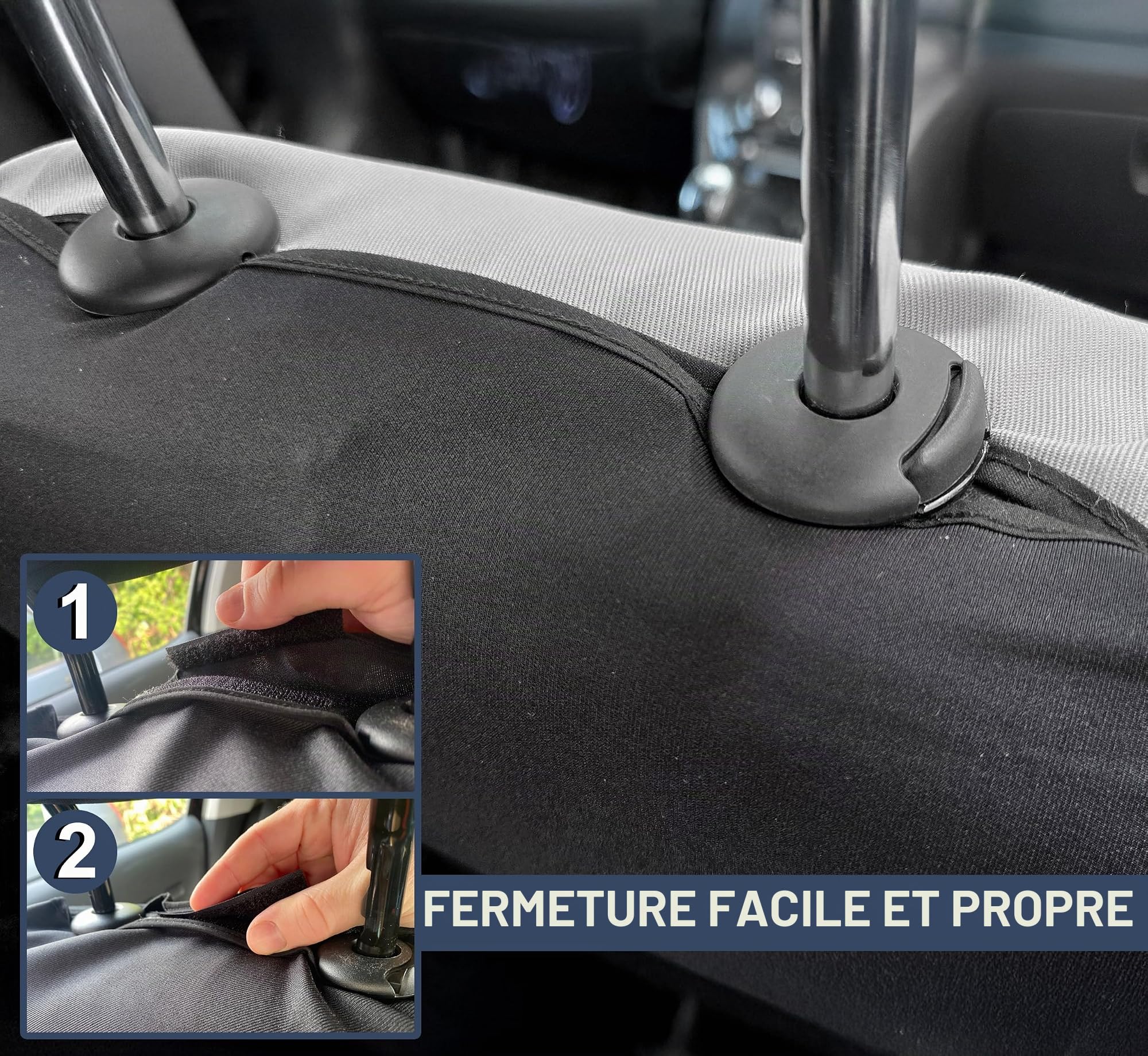 Auto Accessori Lupex | Lot de 12 housses pour sièges de voiture Compatibles avec C3 Aircross de 2017 à 2024, Noir Rouge, Fabriqué en Italie, Protection pour sièges avant et arrière