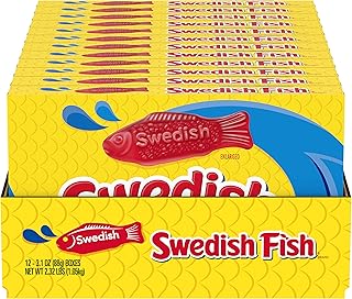 SWEDISH FISH Soft & Chewy Candy, 12 - 3.1 oz Boxes