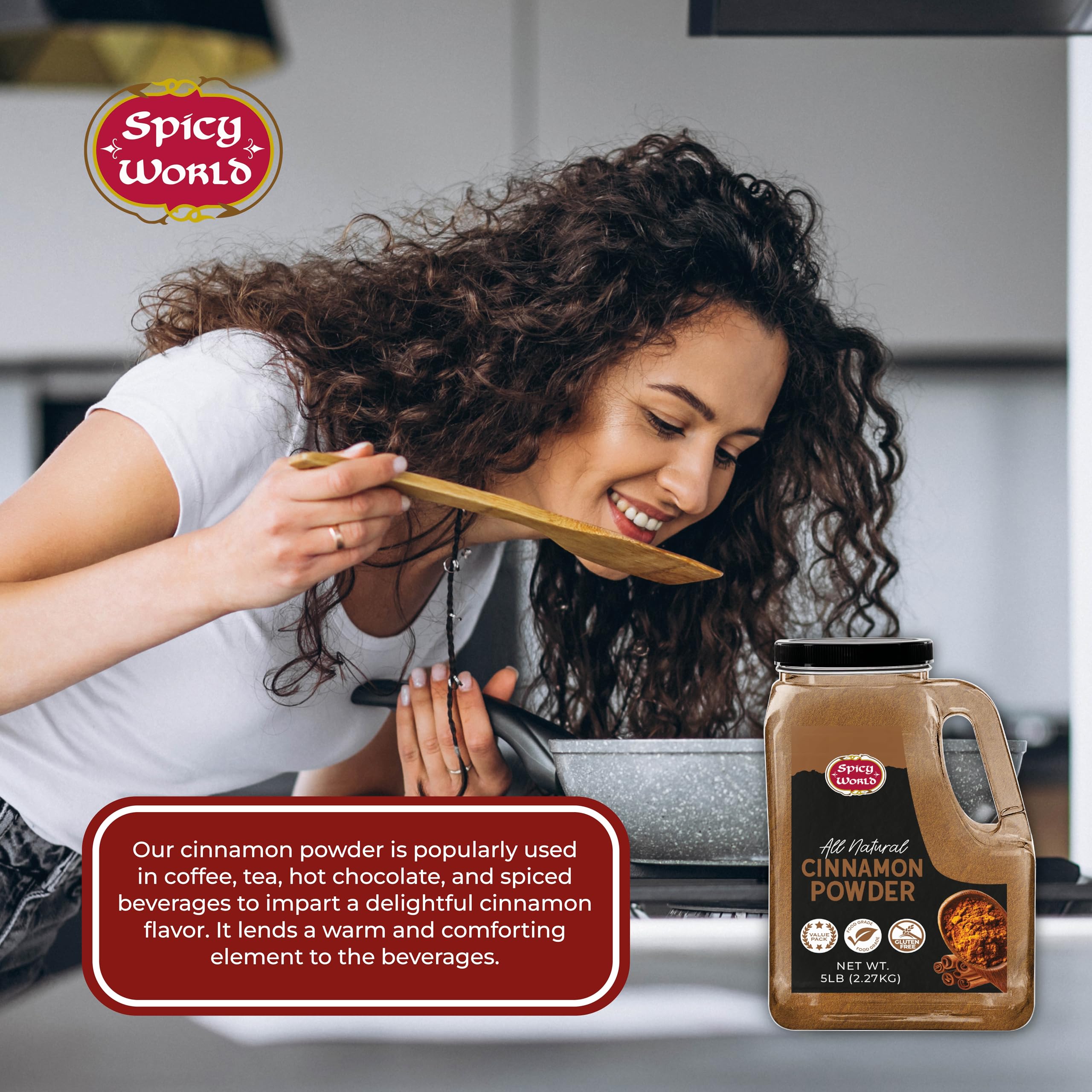 Amazon.com : Spicy World Cinnamon Powder 5 LB Jar - Lab Tested for