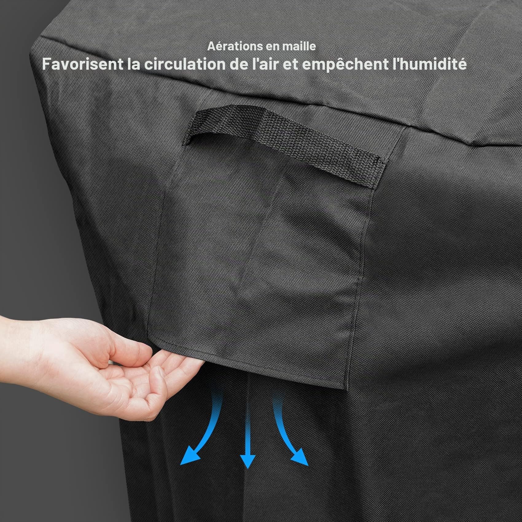 onlyfire 104 x 61 x 81 cm Housse de Chariot Plancha Exterieur - Bâche de Protection pour Barbecue - Oxford 600D - Imperméable - Anti-UV - Cordon de Serrage - Accessoire pour Barbecue