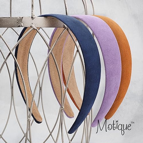 Miniatura 7 de Motique Accessories Diadema de gamuza de 1 pulgada de ancho para mujeres y niñas, color gris