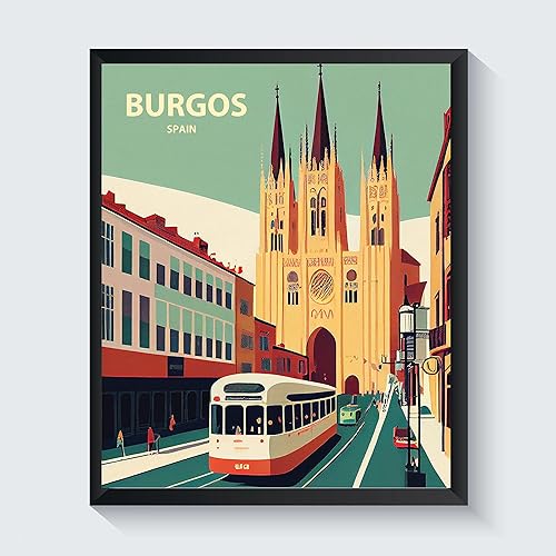 Miniatura 16 de HomeArtPrint Impresión artística, Barcelona, España, arte de pared, decoración de póster retro, 11 x 14 pulgadas (sin marco) Barcelona,