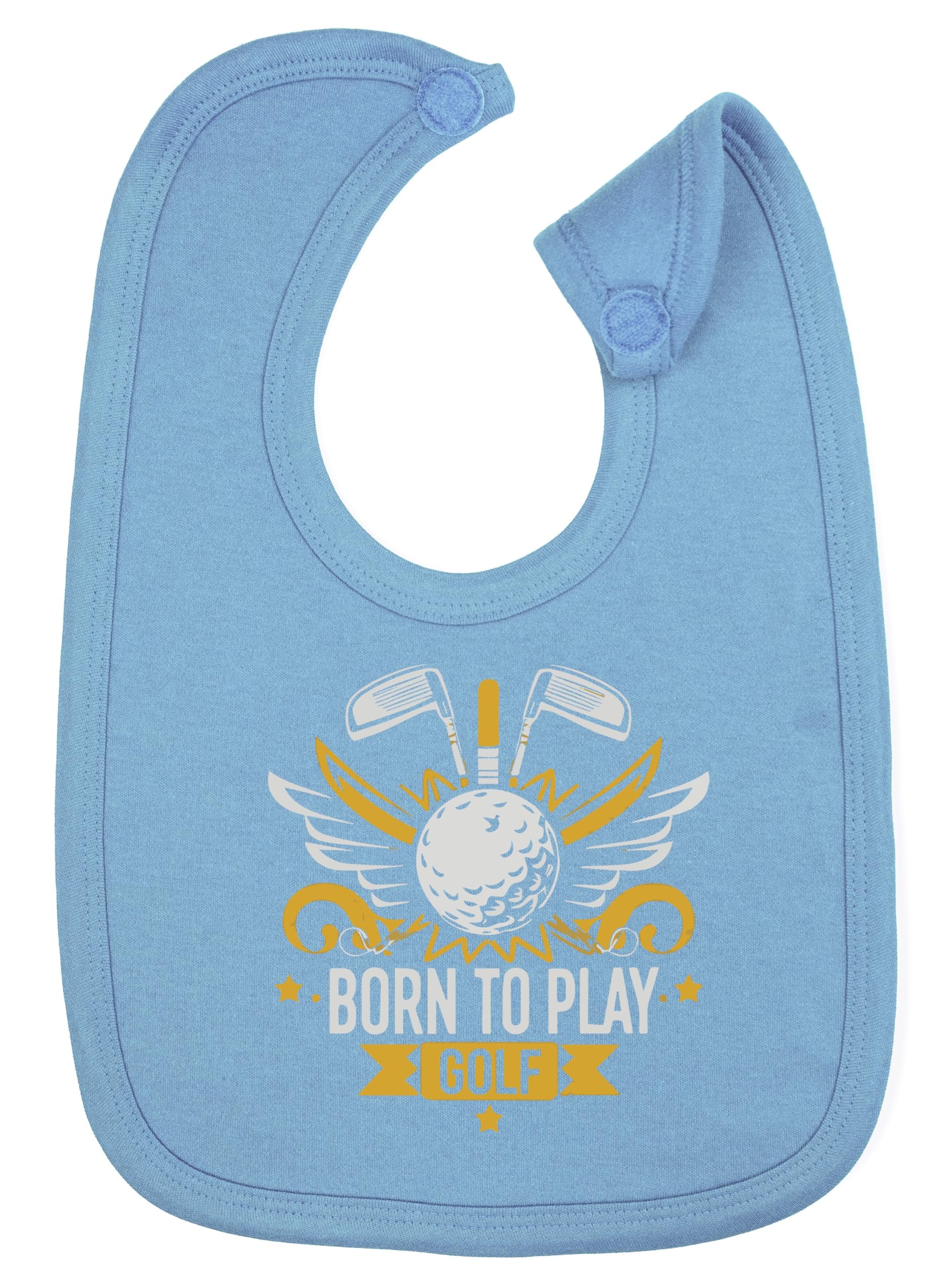 Hippowarehouse Born To Play Golf Dad Brother Daddy cotton baby nursing bib boys girls 35cmx22cm