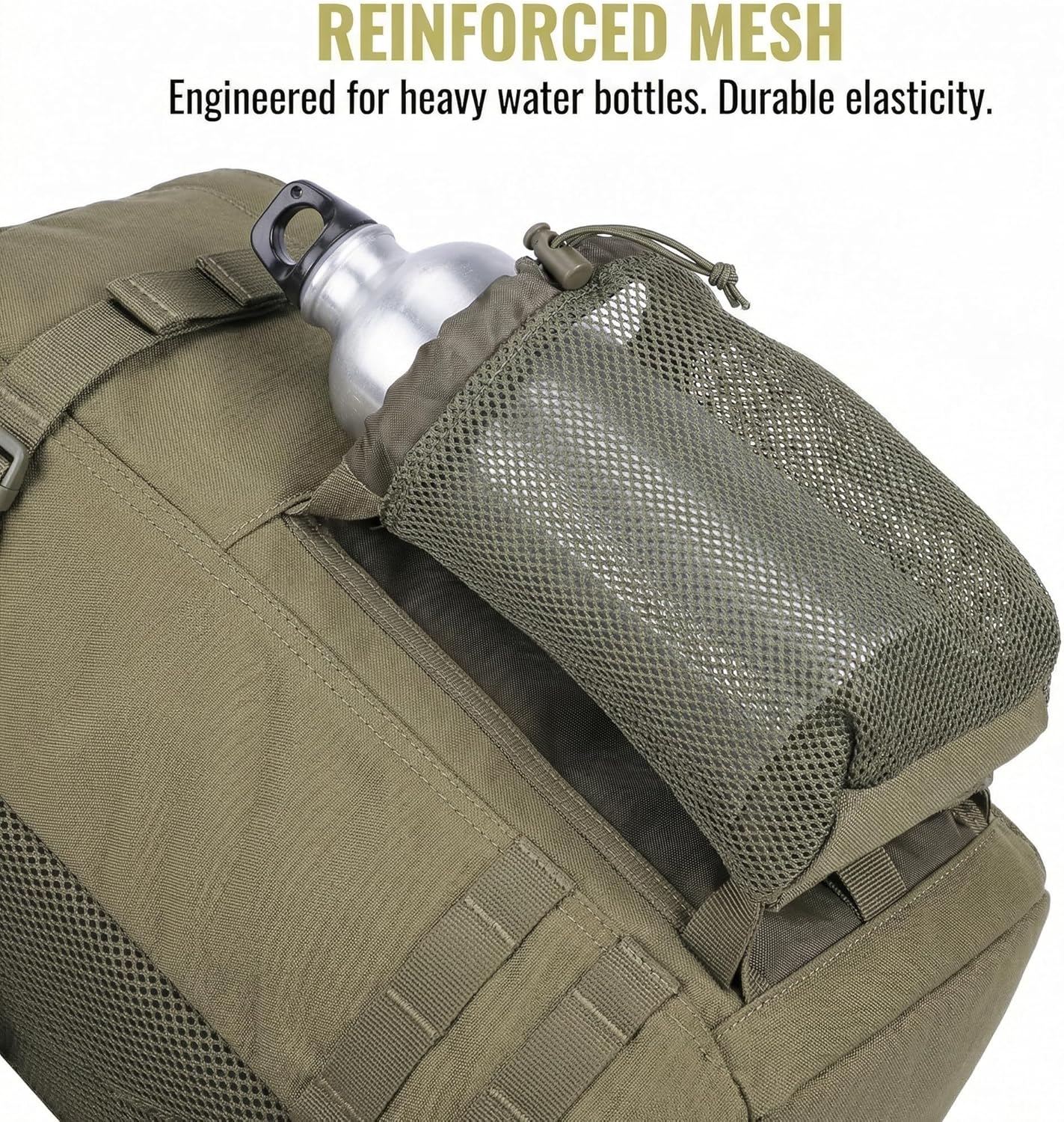 Zsearaymy 25L Small Tactical Hiking Backpack with 180° Open Design Molle System Padded Laptop Lightweight (OD.Green)