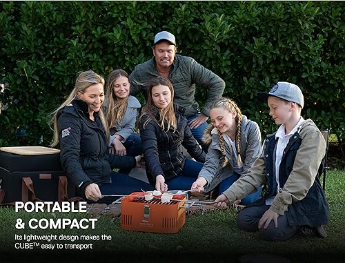 Miniatura 8 de Everdure by Heston Blumenthal - Bolsa para transporte de la parrilla de carbón portátil CUBE, con correas de piel y velcro, con múltiples