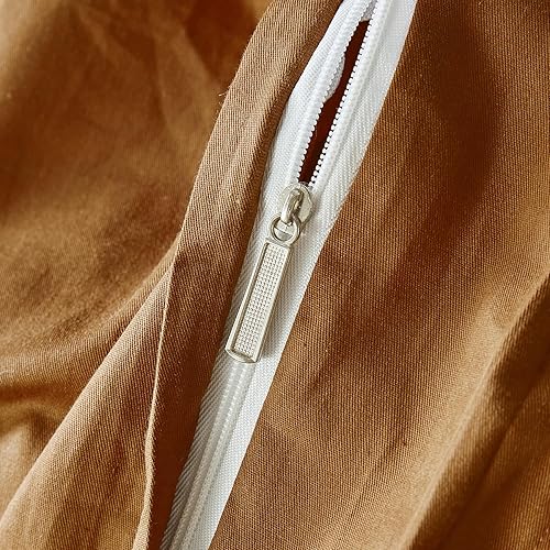 Miniatura 10 de YuHeGuoJi - Juego de cama de 3 piezas, 100% algodón, diseño moderno impreso, 1 funda de edredón con cierre de cremallera y tiras de esquina, 2