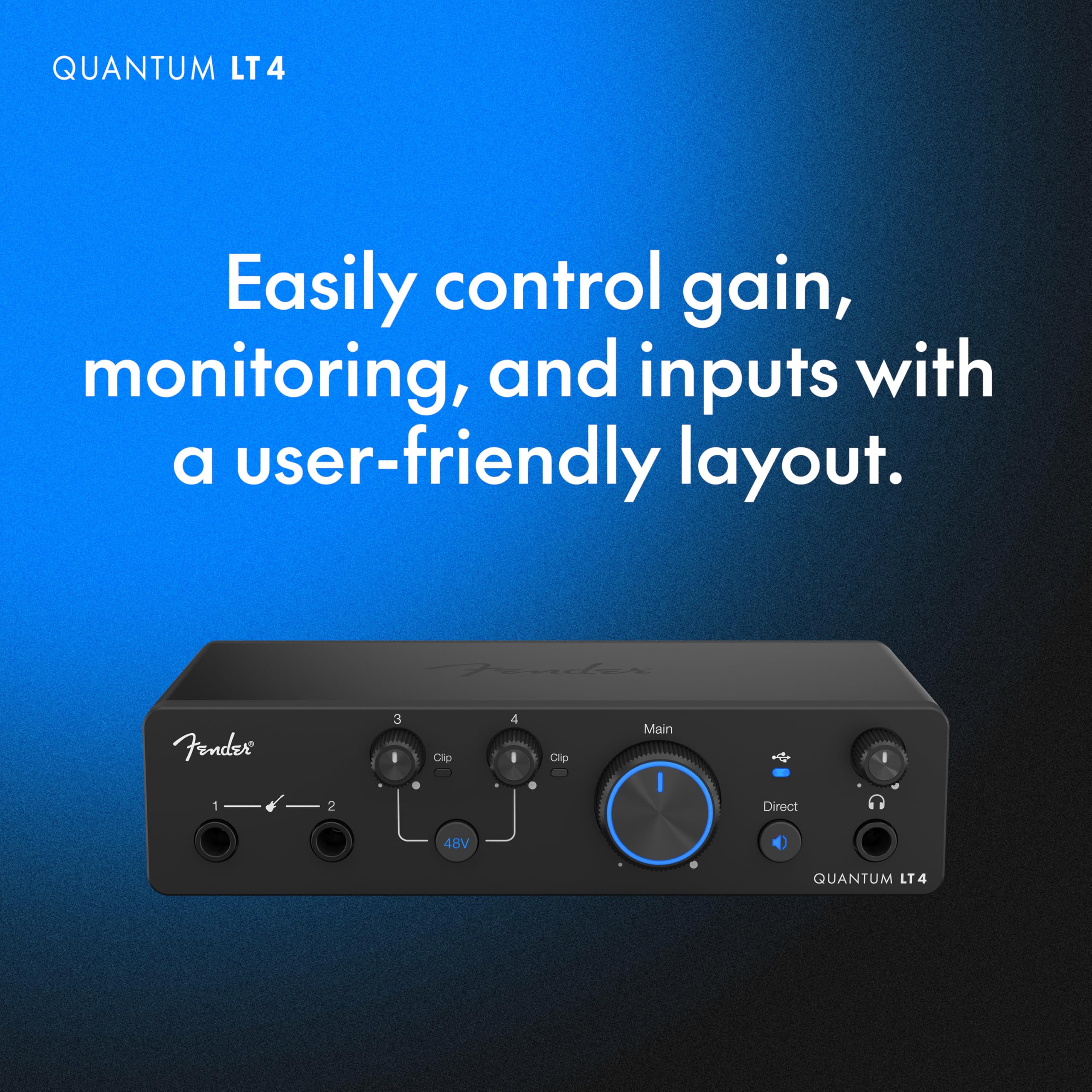 Amazon.co.jp: Fender Quantum LT4 オーディオインターフェイス USB-C