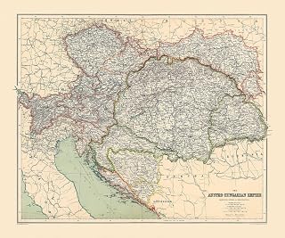 1910 Map of the Austro Hungarian Empire (Material: 20" x 24" Matte)