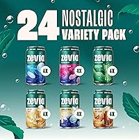 Vista 3 de Zevia Soda sin calorías, paquete variado nostálgico, 12 onzas líquidas (paquete de 20)