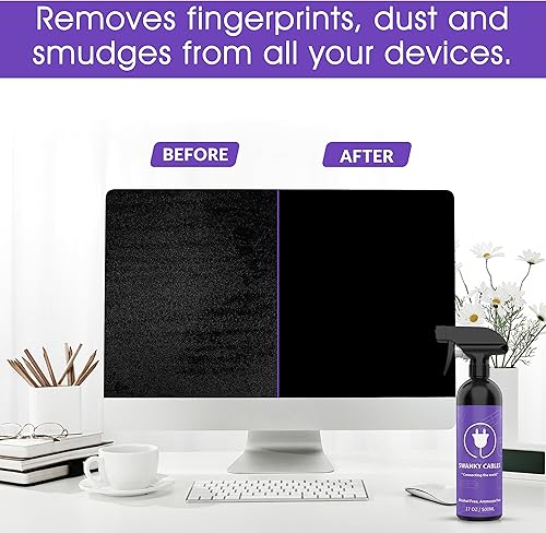 Miniatura 10 de Limpiador de pantalla Swanky limpiador de 2 onzas  2 paños de limpieza de microfibra para limpiador de TV limpiador de pantalla para iPad limpiador