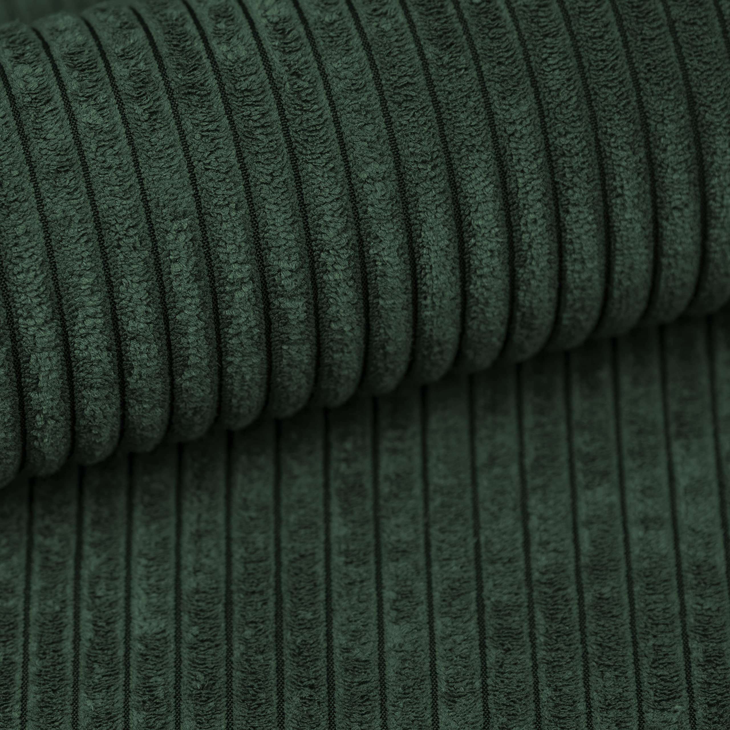 chilly pilley Sitzsack L XL XXL Cordstoff Bodenkissen Beanbag Styropor Füllung Riesensitzsack Cord-Material Sitzkissen Gartenkissen zum Liegen und Sitzen Cord 100x155 Dunkelgrün