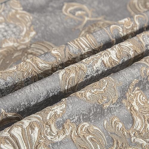 Miniatura 7 de Loom and Mill Fundas de sofá de lujo, funda clásica de damasco jacquard de felpilla gruesa, protector de muebles con borde de encaje y borlas hechas