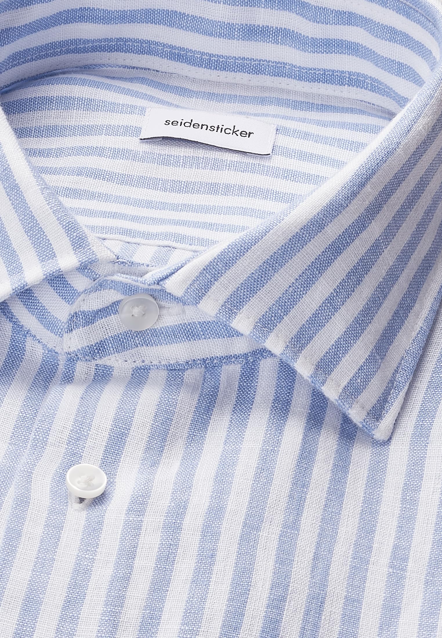 Seidensticker Herren Slim Fit Langarm Leinenhemd Business-Hemd