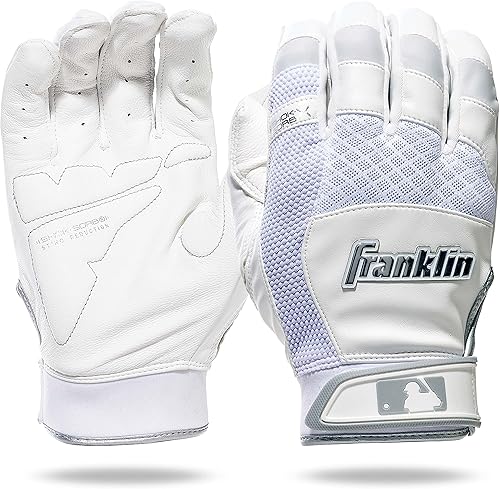 Vista 10 de Franklin Sports MLB - Guantes de bateo Shok-Sorb X para béisbol y sóftbol - Guantes de bateo acolchados sin picazón para adultos y jóvenes - Varias