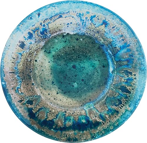 Miniatura 2 de Radiance - Juego de 6 platos de ensalada verde azulado de 8.5 pulgadas con aspecto de cerámica esmaltada, vajilla duradera y ligera sin BPA para