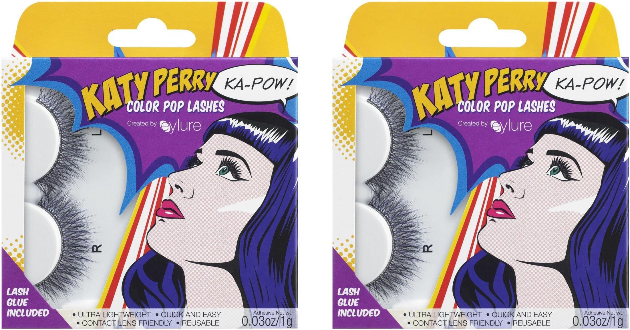 Katy Perry Color Pop Purple Lashes, By Eylure Ka-ching! 2pk Brand NEW