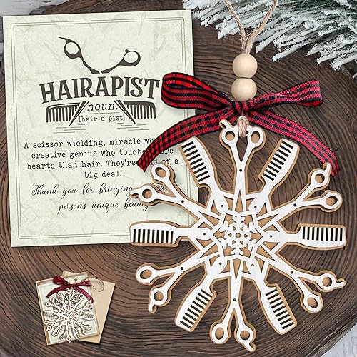 MAPDTWO Adornos de peluquería  Regalos de peluquería para mujer  Adorno de estilista, peluquero, esteticista, adornos de cosmetología  Regalos para