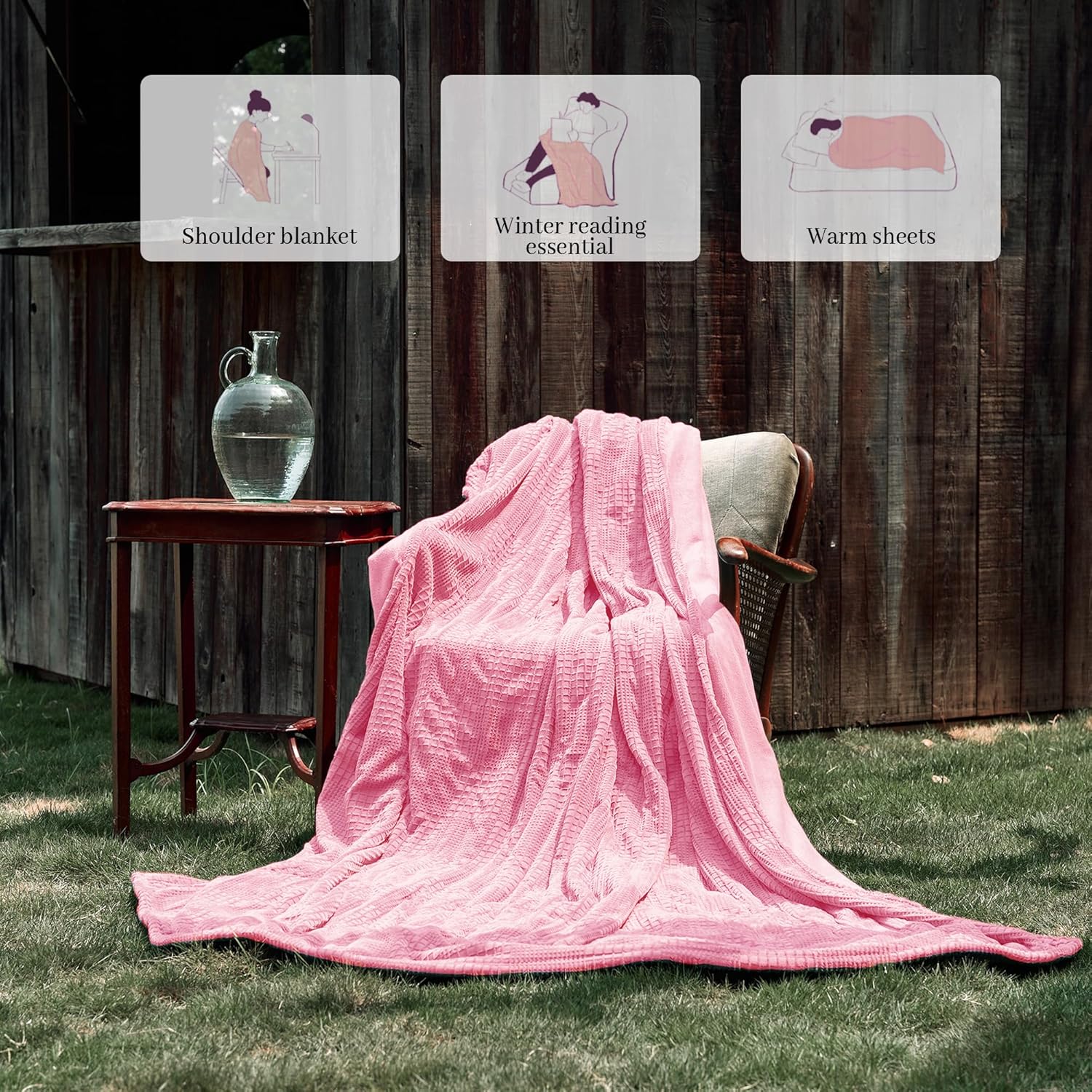 Electric Blanket Queen Size 84''X90'' - Heated Blanket with Dual Control Fast Heating 10 Heating Levels & 10 Hours Auto Off,ETL Certified Machine Washable (Light Pink) - Image 5