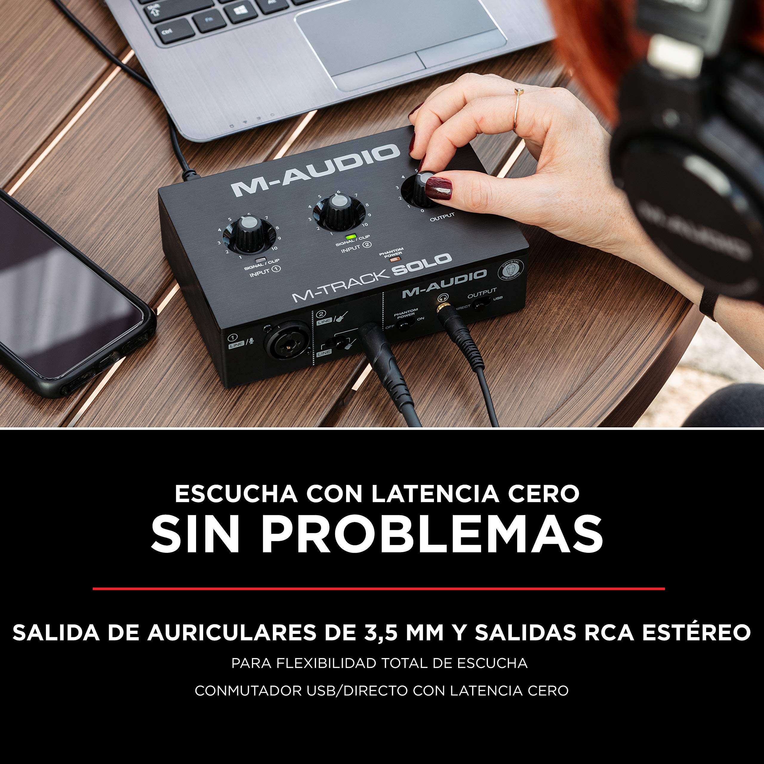 AKAI Professional MPK Mini MK3 + interfaz audio M-Audio M-Track Solo - Teclado Controlador MIDI USB de 25 Teclas con tarjeta de sonido USB