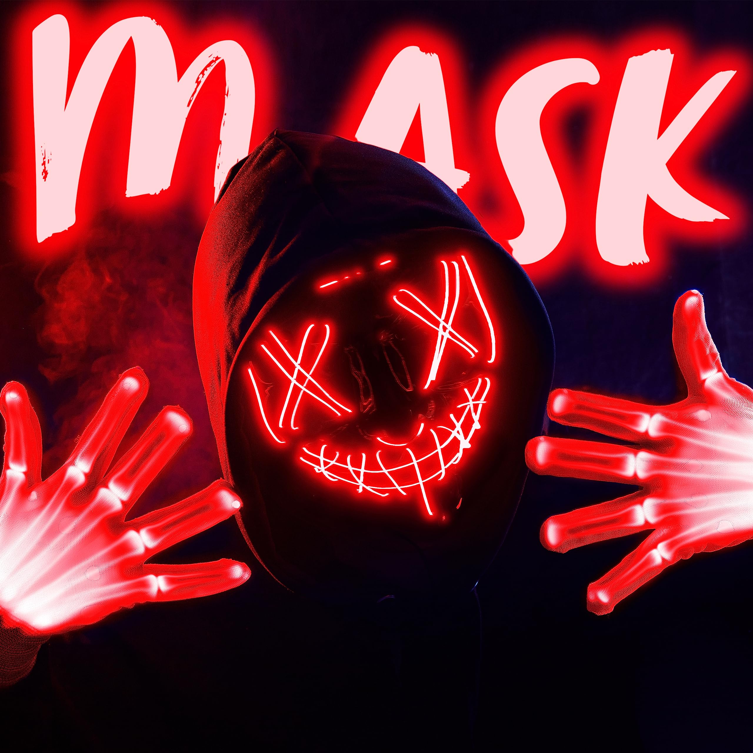 Amazon.com: JOYIN Halloween Led Mask, Light Up Mask and Gloves for