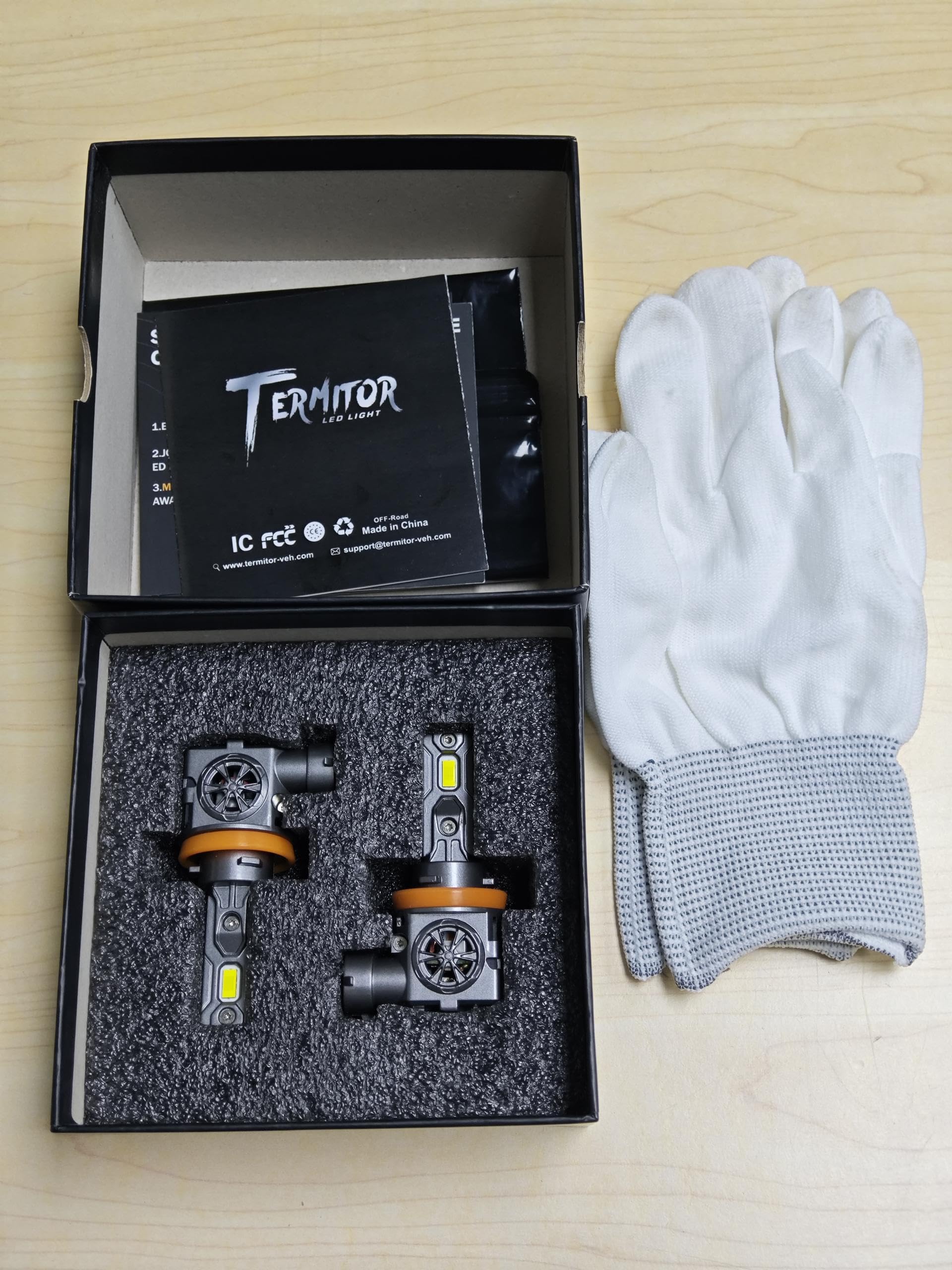 Termitor Latest H11 Light Bulbs, 110,000LM Brightness, 6500K Cool White H9/H8/H16 Fog light bulbs, 10-Year Service Life with Cooling Fan, IP68 Waterproof, Real 1:1 Mini Size, Plug and Play, Pack of 2 - 3