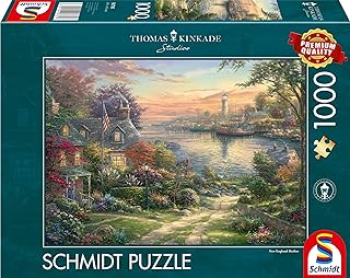 Comprar Schmidt Spiele Puzzle de 1000 Piezas de Thomas Kinkade, New England Harbor, 58785, Multicolor