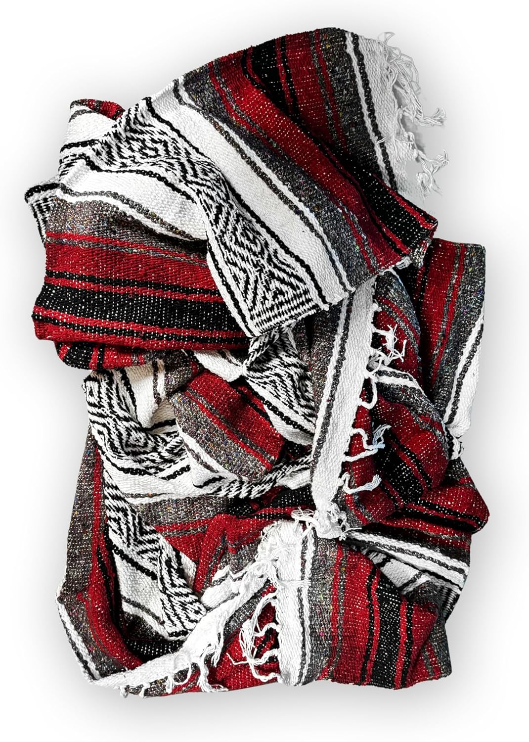 AM Red Falsa Blanket, Camping, Authentic, Mexican, Comfort