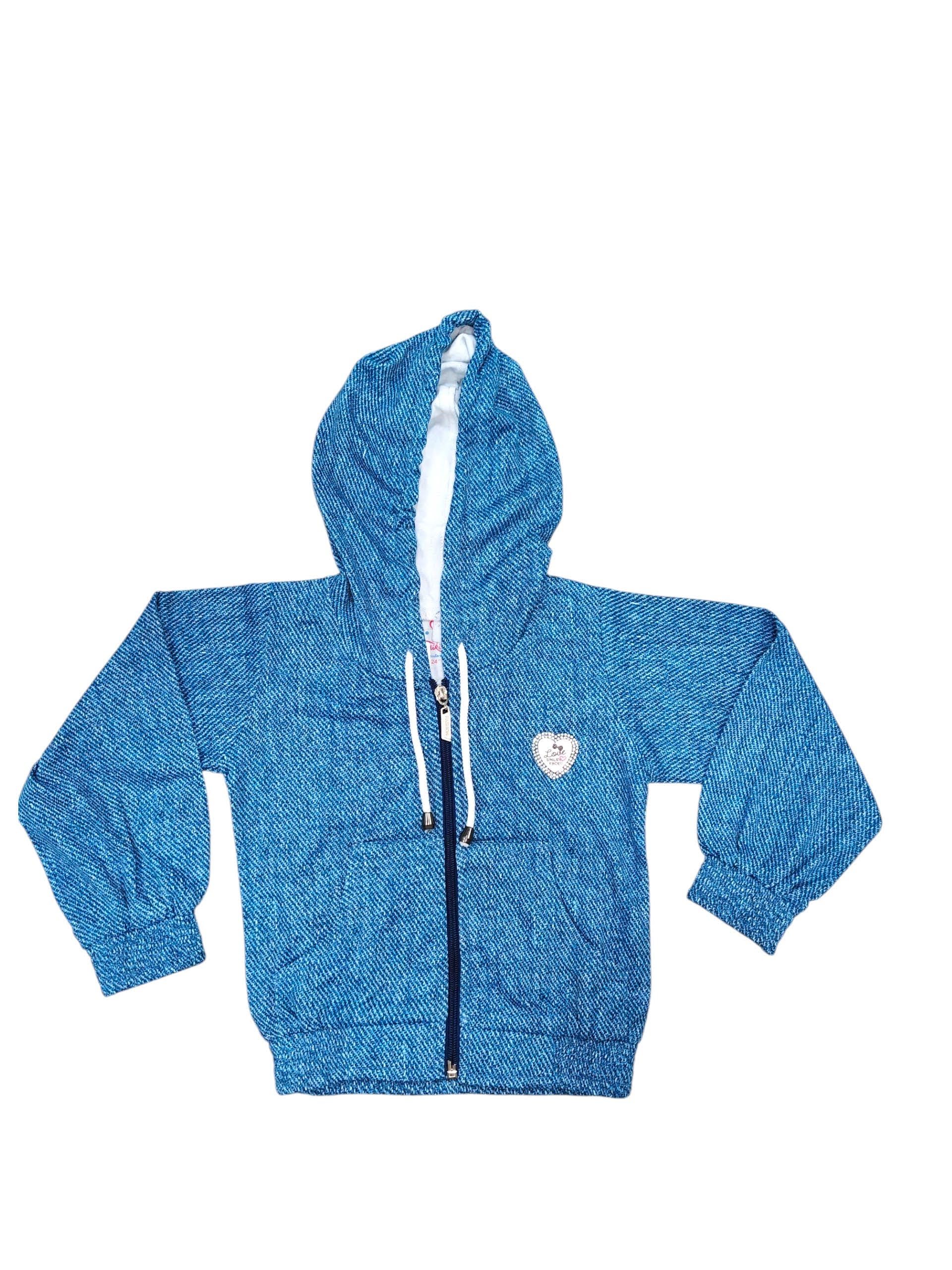 triki belly Girls' Sky Blue Zip-Up Hoodie – Soft Knit Full Sleeve Jacket with Hood and Heart Patch | Winter Outerwear for Kids (in, Age, 13 Years, 14 Years, Regular)-picture-35