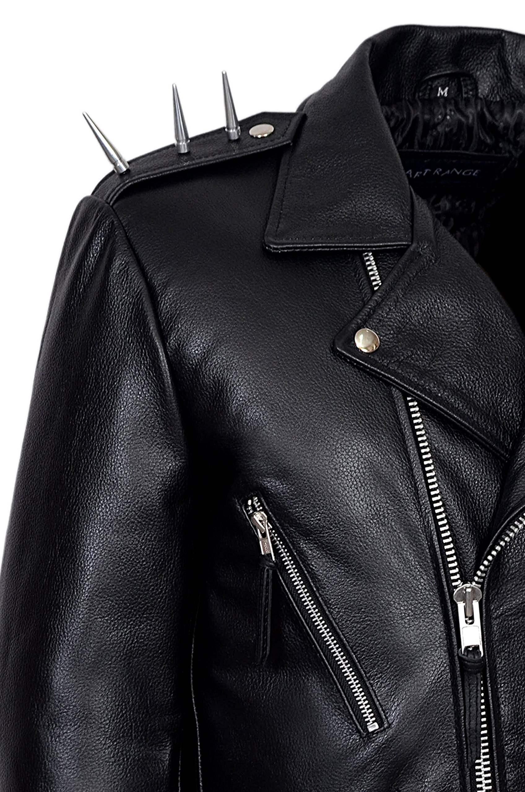 Smart Range Mens Ghost Rider Movie Black Casual Real Hide