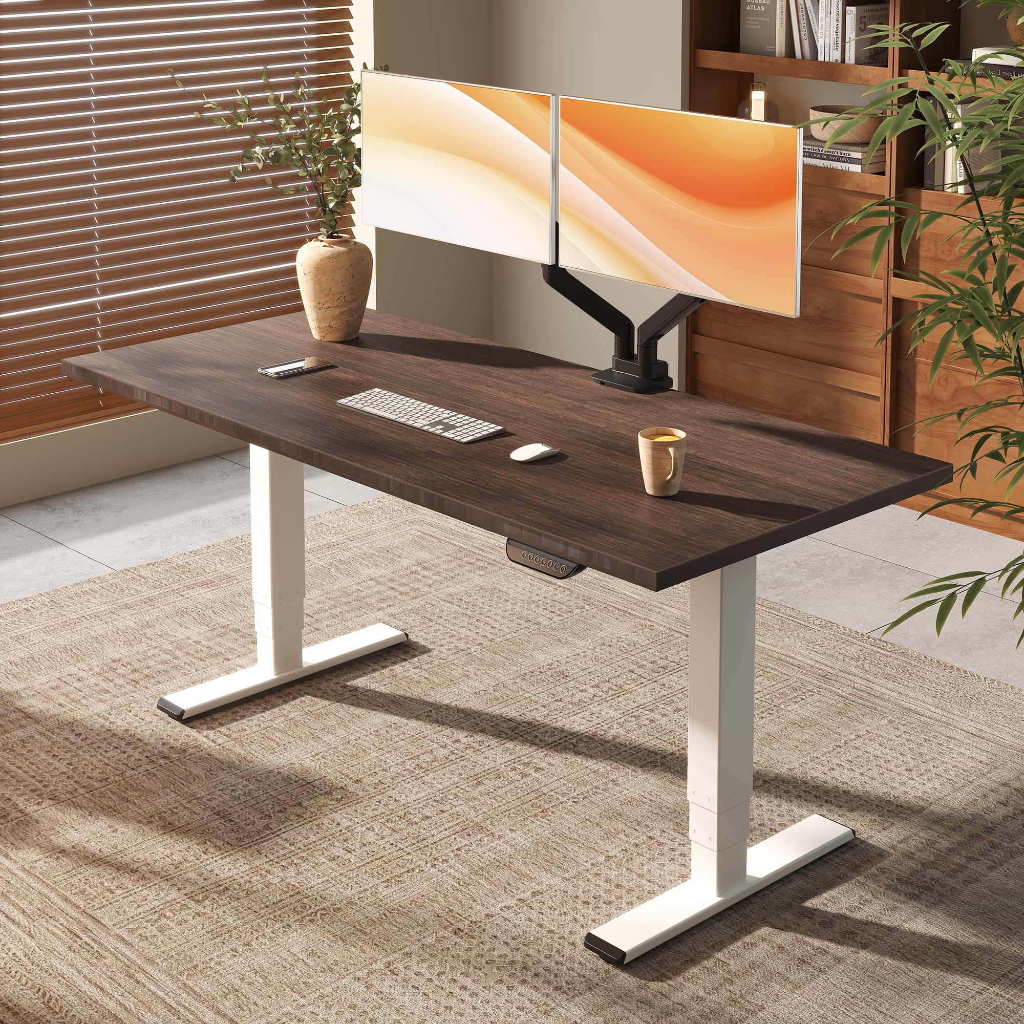 FLEXISPOT E6 MAX Bamboo 72x30 Standing Desk