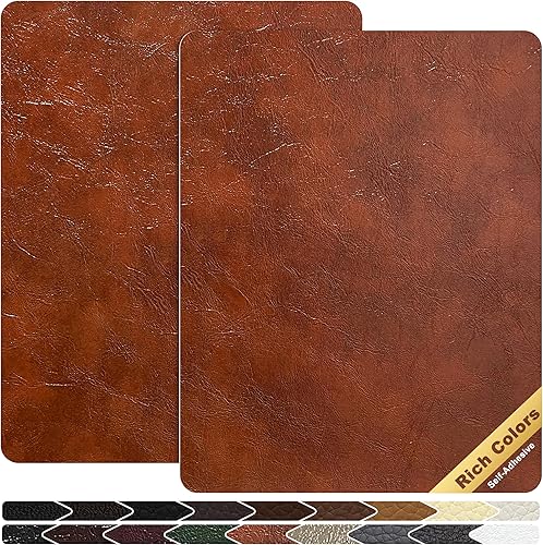 Vista 55 de KING MOUNTAIN Parche de reparación de cuero, cinta de reparación de cuero autoadhesiva de 4 x 63 pulgadas para muebles de cuero dañados, asientos