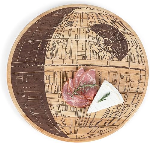 Miniatura 5 de PICNIC TIME Star Wars Death Star - Tabla de servir de 16 pulgadas, tabla de queso de madera, tabla de charcutería, tabla de cortar (Parawood)