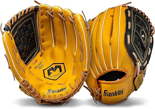 Vista 230 de Franklin Sports Field Master Baseball + Softball Glove - Field Master Adult + Youth Baseball + Softball Mitt - Men's + Women's Gloves - Right Hand