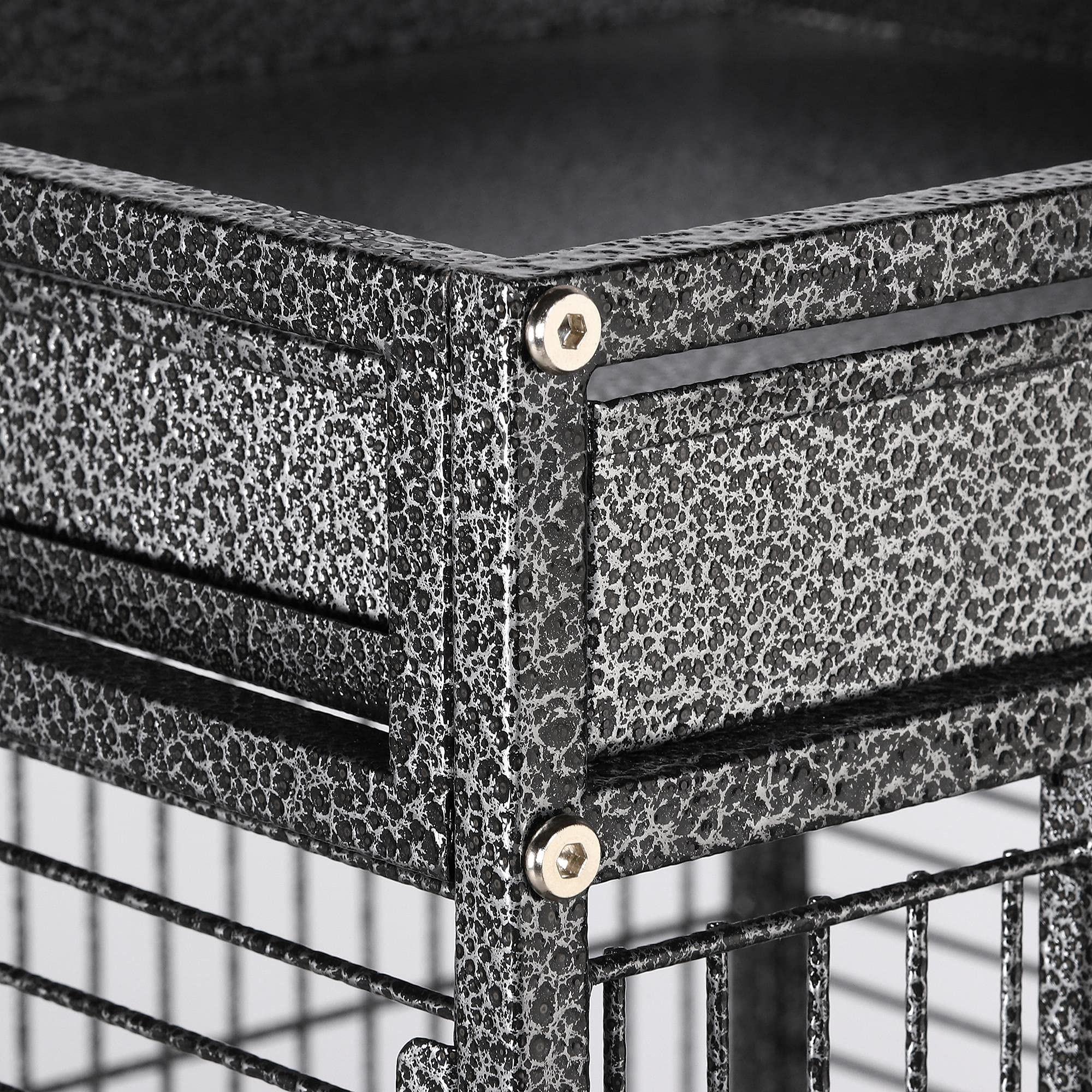 Yaheetech Grande Cage Oiseau Perroquet Volière Intérieur Exterieur avec roulettes Noir