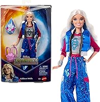 Mattel Disney Zombies 4 Addison Wells Fashion Doll - Silver Hair, Removable Outfit, 6 Cosmic Accessories & 11 Poseable Joints