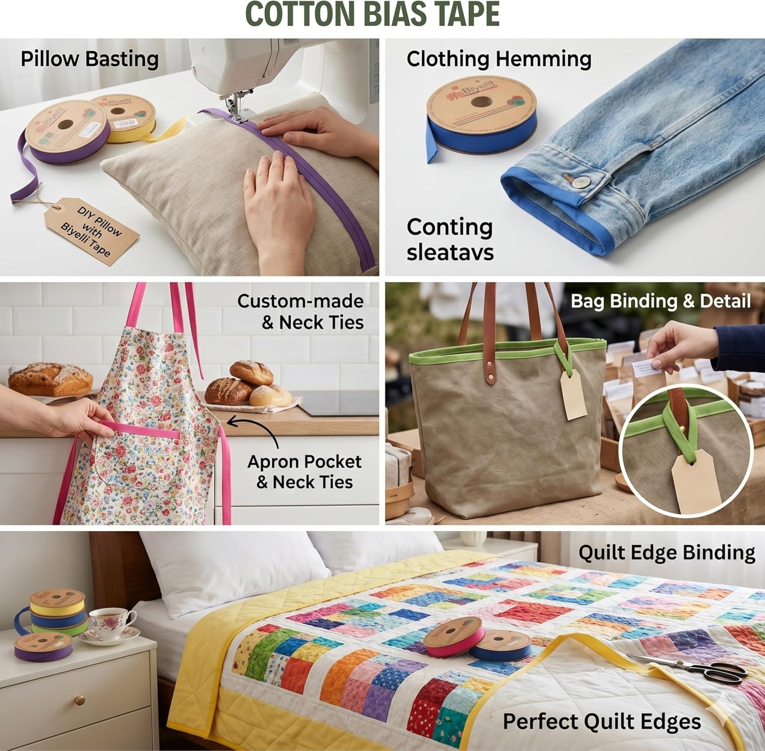 Cotton Fold Bias Tape - 3/4 Inches (20mm) Wide - 27 Yards - 65+ Colors - Single Fold Cotton Fold Bias Binding Tape for Sewing Clothing DIY (02. Ivory White) D02