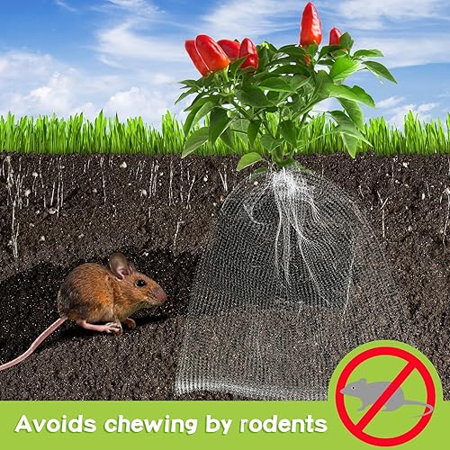 Miniatura 3 de 10 cestas de alambre a prueba de toros de acero inoxidable para plantar plantas de alambre de punto subterráneo, malla de jardín para protección de