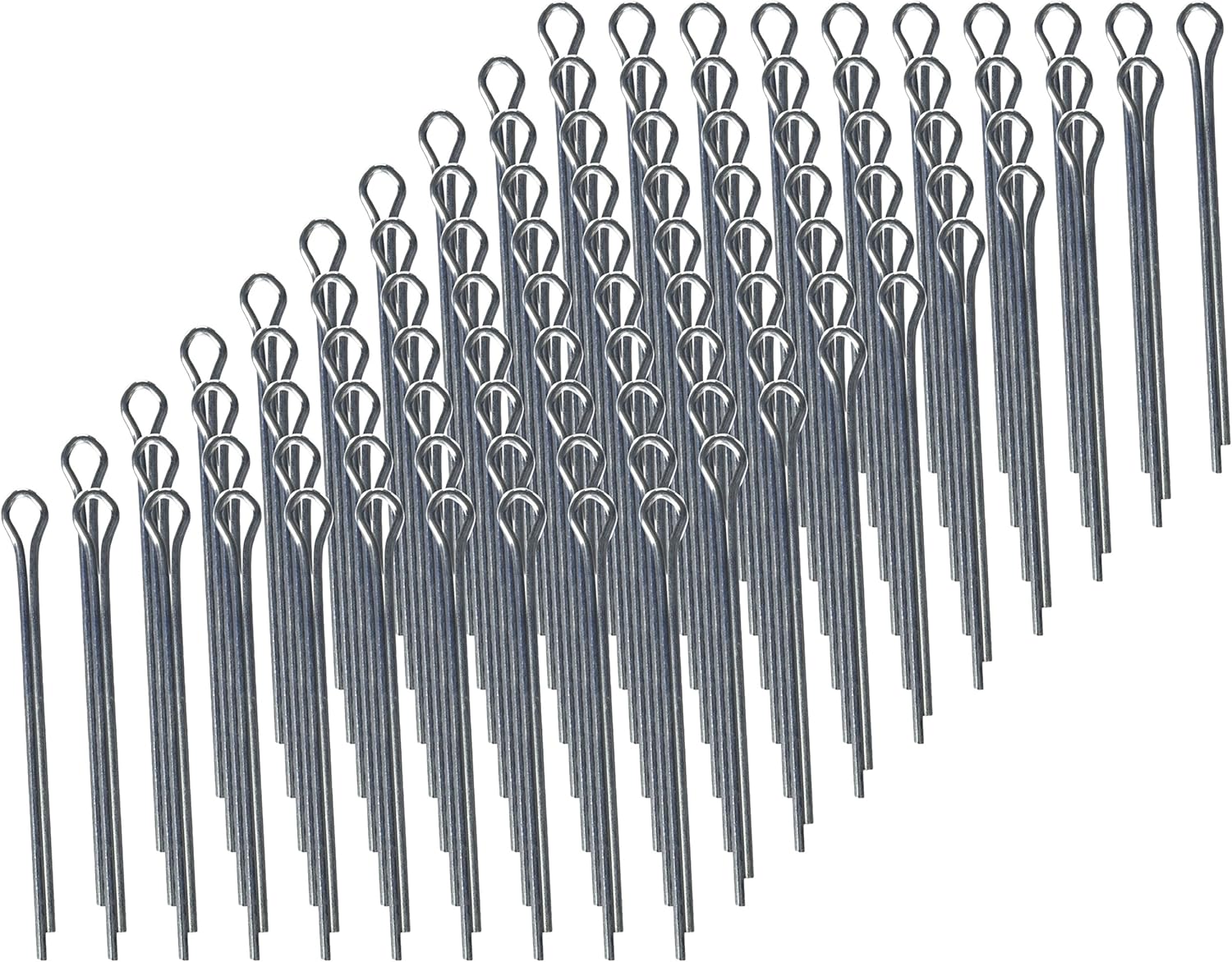 Hillman 381772 3/16 x 3-Inch Cotter Pin Extended Prong, Metallics, 100-Pack