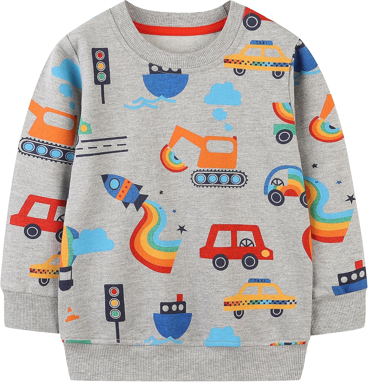 AIWUHE Toddler Cotton Sweatshirt Boys Girls Pullover Long Sleeve Tops 2-6Y | Tops Blouse, Cotton T-Shirt, Fall Winter Clothes