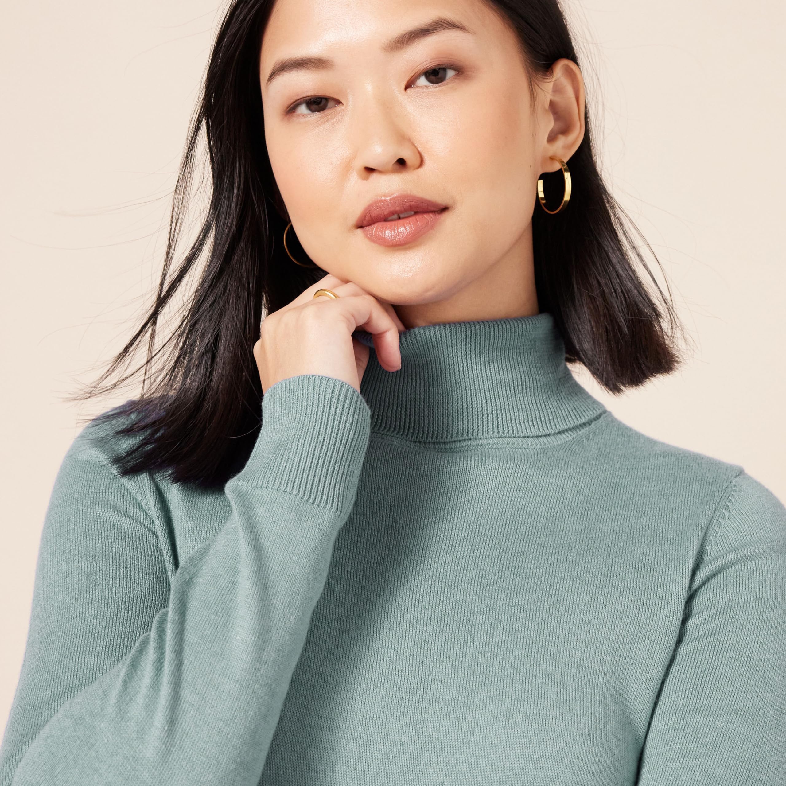 Amazon Essentials Donna Maglione A Collo Alto E Maniche Lunghe Leggero con vestibilità Classica (Taglie Forti Disponibili)