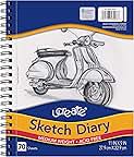 UCreate Sketch Diary, Medium Weight, 11" x 9", 70 Sheets