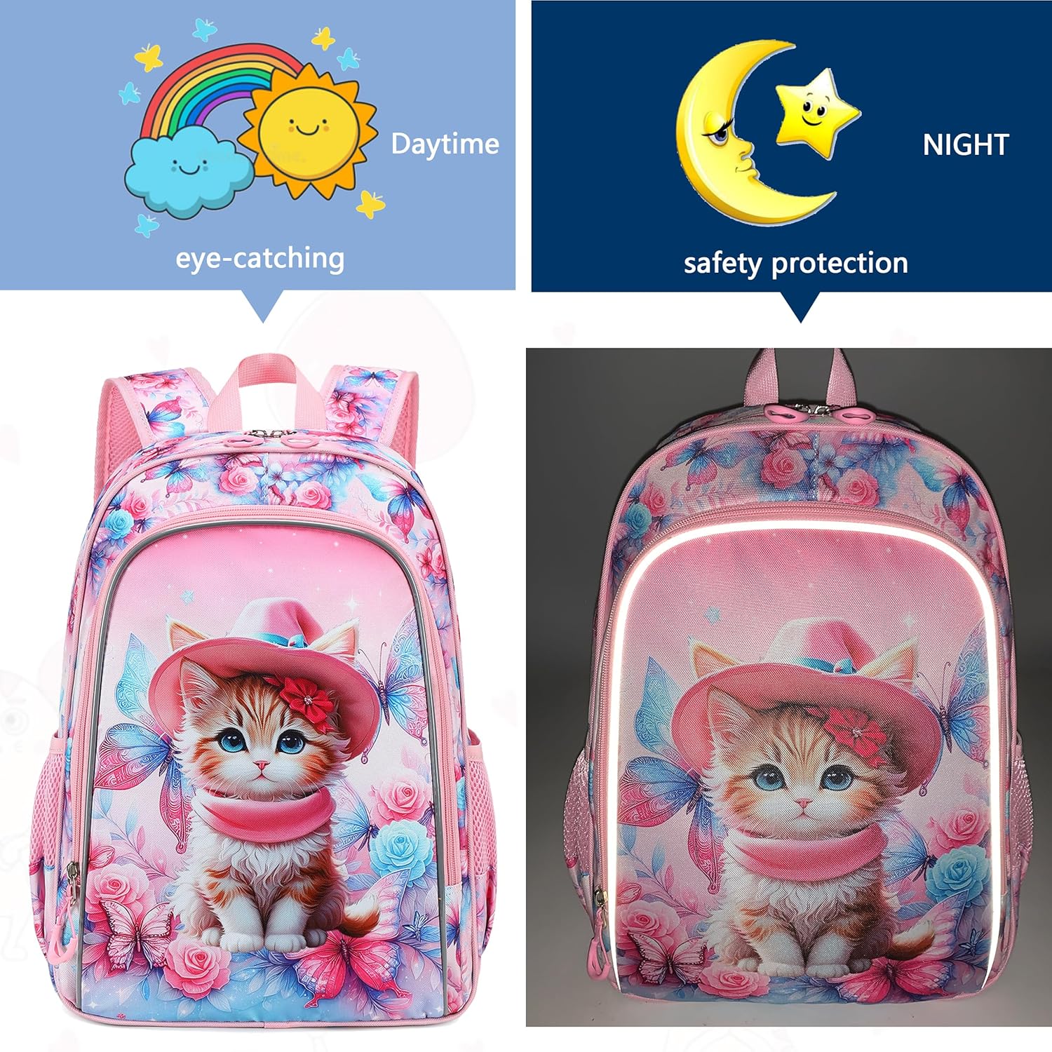 AO ALI VICTORY 3 Piece Backpack Set for Girls Boys, Kids 15.6